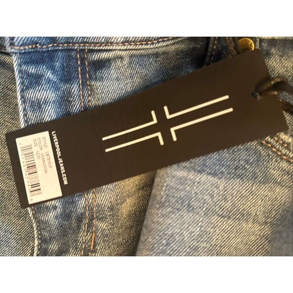 Liverpool Cropped Fray Hem Jeans 12/31 Lexington - Picture 3 of 5